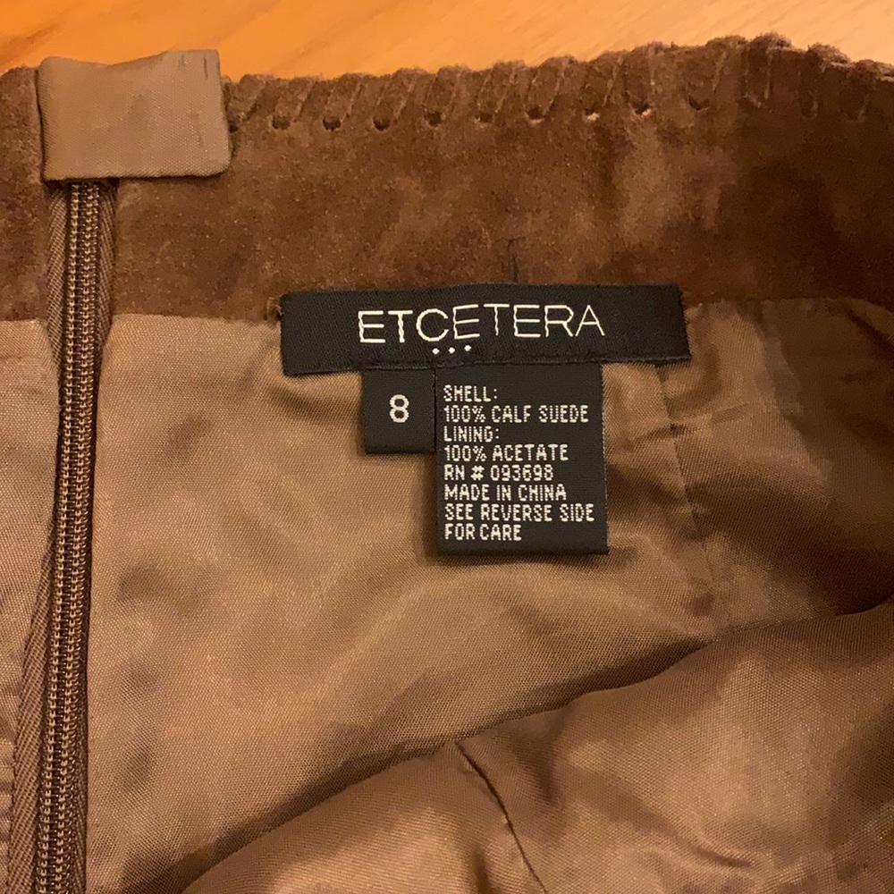 Etcetera Suede skirt size 8 - Picture 3 of 6